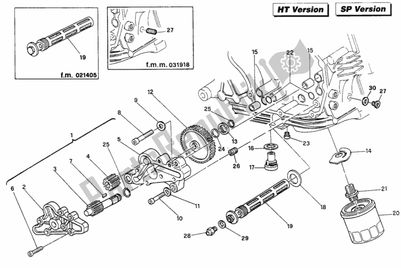 Todas las partes para Bomba De Aceite - Filtro Ht, Sp de Ducati Supersport 900 SS USA 1991